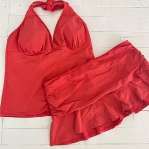 Lands End women’s tankini & swim skirt set